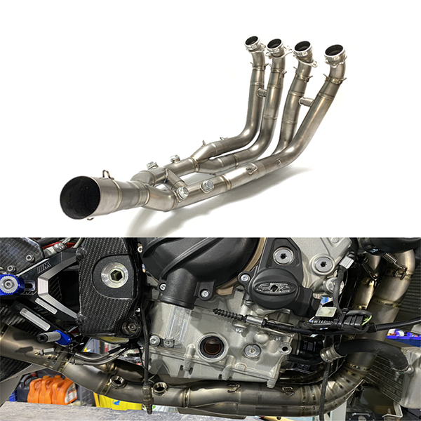 2019+ BMW S1000RR Motorcycle Exhaust Front Link Pipe Titanium